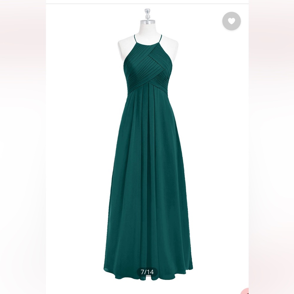 NWT | Azazie | Ginger bridesmaid dress - UNALTERED | Peacock | size 8